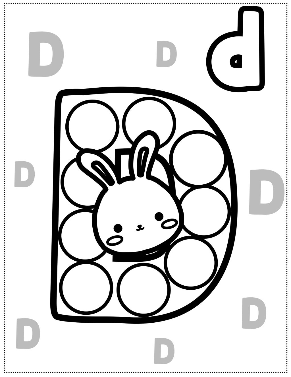 A–Z Alphabet Dot Marker Activity Book for Kids – Cute Bunny Printable (Preschool PDF) 🐰🎨 - Image 5