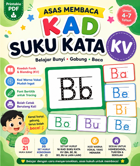 ASAS MEMBACA: Kad Suku Kata KV